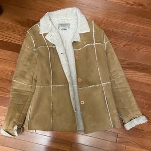 Soft leather jacket with thick lining